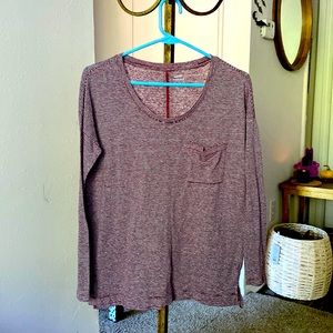 Boyfriend Red Striped Long Tee